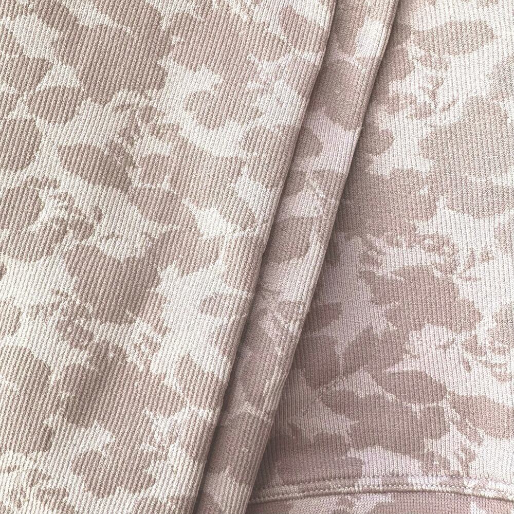 Spiritual Gangster Pink/Tan Love Sculpt Jacquard High Rise Leggings Women's M/L - Picture 4 of 5
